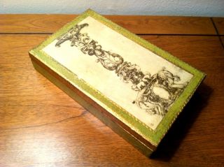 Vintage Florentia Decorative Gold Gilt Box Made In Italy photo