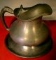 Art Nuveau Era Pewter Syrup Pitcher & Integral Underplate 4 