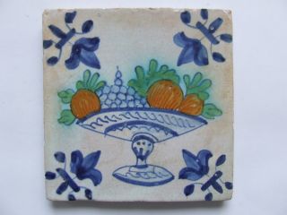 An Extremely Delft Tile With A Fruit - Dish.  +++++++++++++ photo