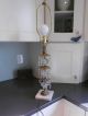 Antique / Vintage Brass & Marble Table Lamp Base With Crystals Lamps photo 1
