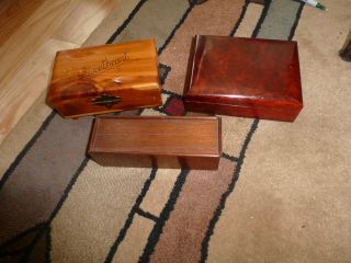 Vintage Small Wooden Boxes - Cedar 