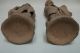 Old Antique Terracotta Pottery Pair Of Peasants Figurines 7 1/2 & 8 1/2 Inch Figurines photo 11