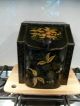 Antique 19c.  Toleware Tole Chinoiserie Tea Bin Tin Cannister Box Hand Painted Toleware photo 8