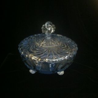 Magnificent Cambridge Caprice Footed Candy Dish A True Treasure Baby Blue photo