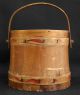 Shaker Wooden Firkin,  Lidded Bucket,  Pail Painted Design Primitive Other photo 2
