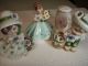 4 Vintage Porcelain Dresser - Top Figurines - One Is A Hat Pin Holder - - Josef,  Lefton Figurines photo 2