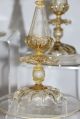 Antiques 2 Pair Of Venetian Candlesticks Early 1900s Murano Italy Mouth Blown Candlesticks photo 2