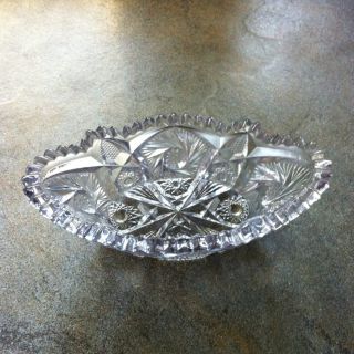 Antique And Artfully Cut Crystal Bowl photo