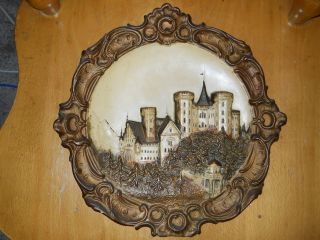 German Castle Honenschwangau Antique Plate 1800s photo