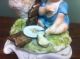 Little Boy W/ Chicken And Chick Figurine - Bisque Germany 1895 - 1937 Figurines photo 3
