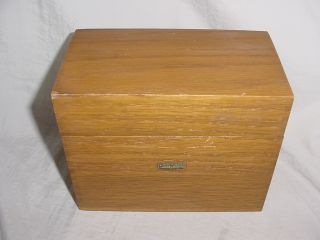 Vintage Globe Wernicke No.  84 C Dovetail File/recipe Box Good Condition photo