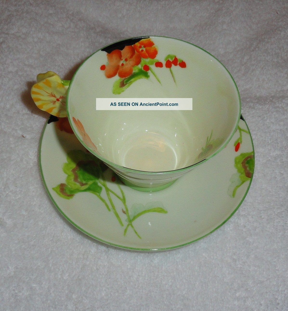 cups  Cup Vintage Geranium tea vintage  Hand Saucer Handle & and paragon Tea Rare saucers Paragon  Flower