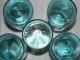 5 Vintage Antique Blue Ball Mason Jars Glass Wedding Vases 1896 - 1923 Zinc Lids Jars photo 9