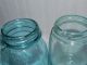 5 Vintage Antique Blue Ball Mason Jars Glass Wedding Vases 1896 - 1923 Zinc Lids Jars photo 1