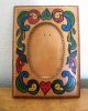 Vintage Norwegian Rosemailing Wooden Photo Frame Tole Hand Painted Toleware photo 2