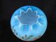 Antique Blue Cased Satin Glass Rose Bowl Handpainted Mt Washington? Bowls photo 1