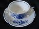 18thc Iimenau Thuringia Hard Paste Germany Straw Flower Blue Onion Cup & Saucer Other photo 1
