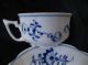 18thc Iimenau Thuringia Hard Paste Germany Straw Flower Blue Onion Cup & Saucer Other photo 2