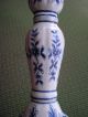 Antique 1800 ' S French Faience Candlestick Signed Blu&wh Other photo 4