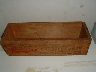 Vintage Wooden Box Breakstone ' S Cream Cheese photo