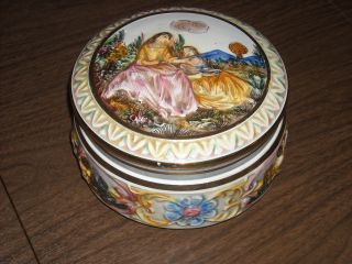 Antique Capodimonte Porcelain Music Box Extremely Rare Item Must See photo