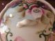 Vintage Handpainted Porcelain Cermamic Gold Relief Deco Pink Roses Jar Pot Jars photo 4