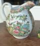Antique Chinese Medallion Famille Rose Creamer Pitcher Jug Bamboo Handle Creamers & Sugar Bowls photo 2