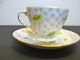 Royal Grafton Bone China Green And Purple Flowers,  Gold Trim Cup And Saucer Cups & Saucers photo 3
