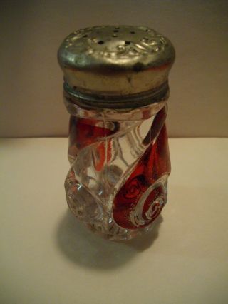 Vintage Ruby Snail Shell Salt& Pepper Shaker photo