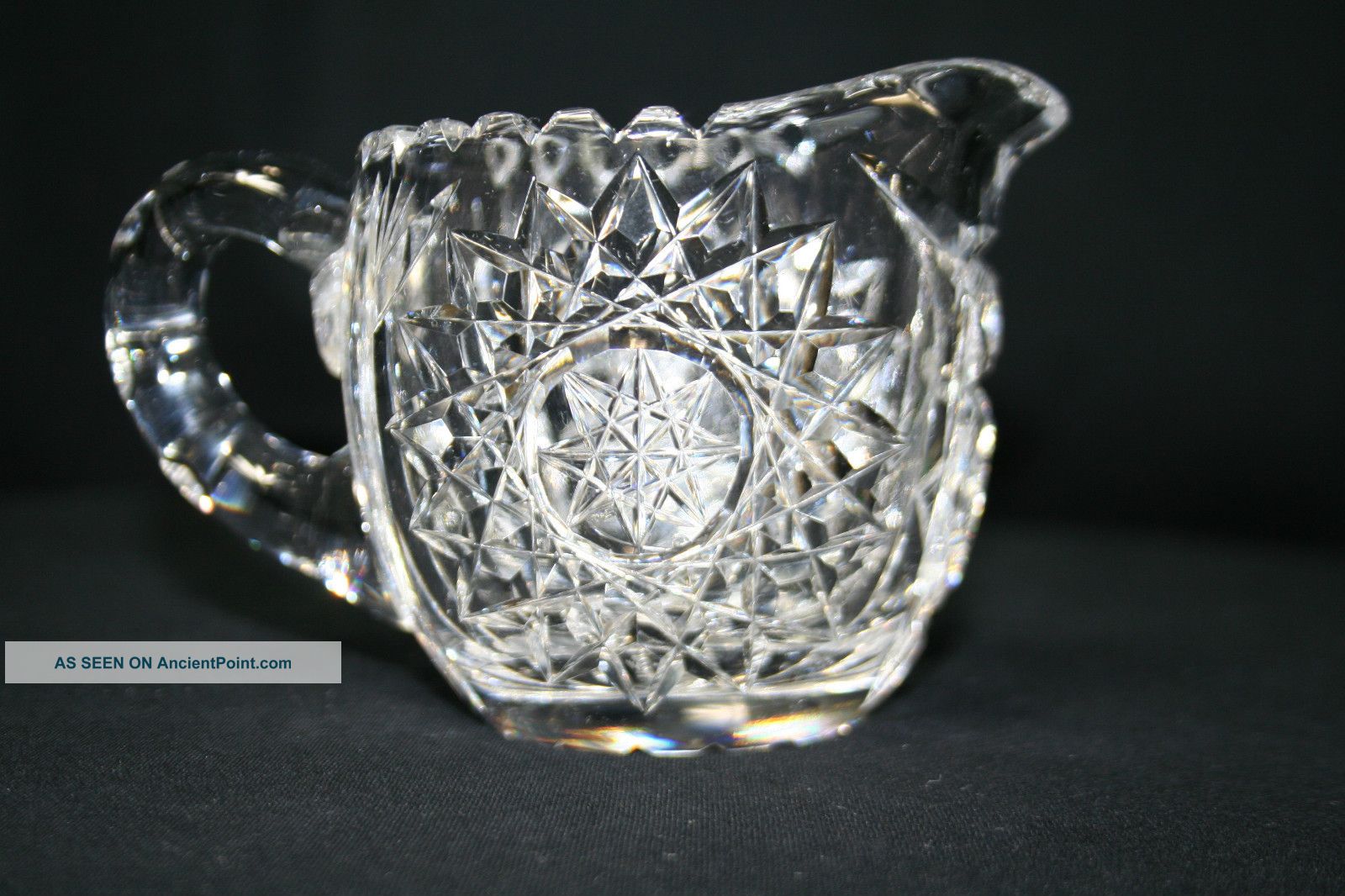 Vintage Crystal Creamer Dish Dishes photo