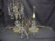 Pair Mid Century Modern Waterfall Prism Crystal Table Lamps 19 