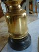 Rare Antique Gilt Metal And Hand Painted Glass Globe Gwtw Type Lamp Mint Conditn Lamps photo 5