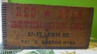 Rare Antique Wooden Dovetail Soda Box photo