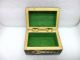 Antique Vintage Treasure Chest Jewelry Ring Box Hp Roses Black Lacquer On Wood Boxes photo 4