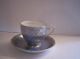 Vintage Royal Grafton England Gold Floral On Blue Tea Cup & Saucer Loop Handle Cups & Saucers photo 1