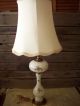 2 Milk Glass With Gold Floral Design Lamps With Solid Brass Base. Lamps photo 11