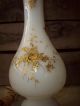 2 Milk Glass With Gold Floral Design Lamps With Solid Brass Base. Lamps photo 6