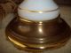2 Milk Glass With Gold Floral Design Lamps With Solid Brass Base. Lamps photo 7
