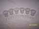 6 Vintage Clear Carnival Crystal Glass Footed Wine Glasses Stemware photo 1