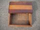 Antique Victorian Oak/walnut Wooden Office Box Boxes photo 1