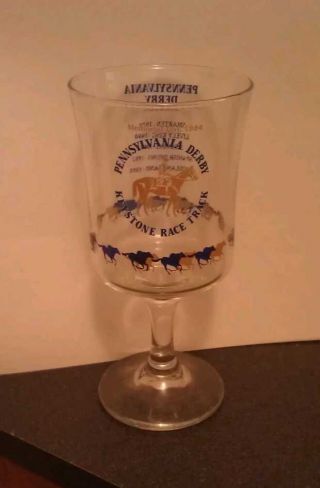 1984 Pennsylvania Derby Glass Rare Color photo