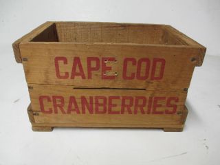 Vintage Wooden Cranberry Box Cape Cod Cranberries Thatcher & Co.  Hyannis,  Ma photo