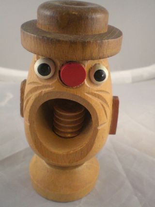 Vintage Antique Wooden Screw Nutcracker Made In Japan 5 - 6 
