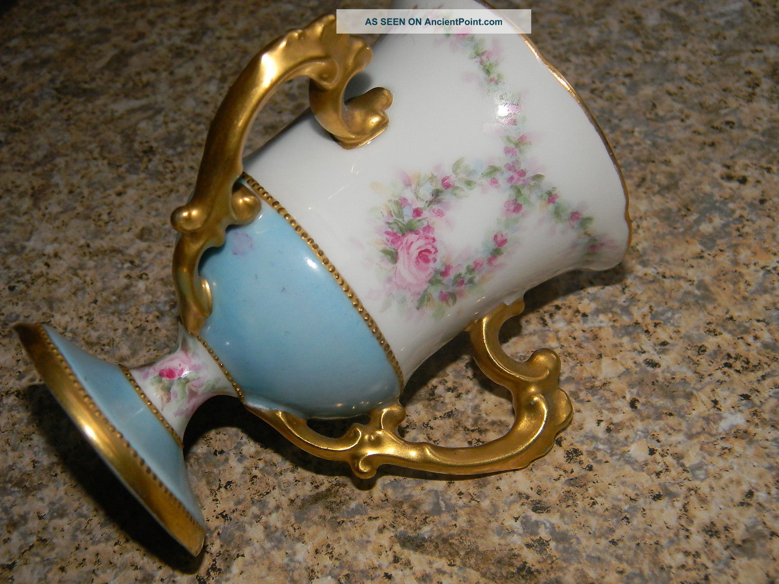 Antique Royal Vienna Austria 3 - Handled Cup Or Vase Mugs & Tankards photo