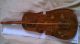 Antique Vintage Wooden Key Holder In The Shape Of A Violin/guitar Inlaid Brass Other photo 1