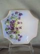 Vintage Violets Dish Imperial Germany Hand Decorated And Hand Signed Bowls photo 2