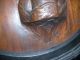 Signed F Clasgens 1900 Cincinnati O Carved Wood Portrait Of Child W/ Halo Carved Figures photo 4