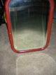 Antique Red Framed Rectangular Mirror Mirrors photo 1