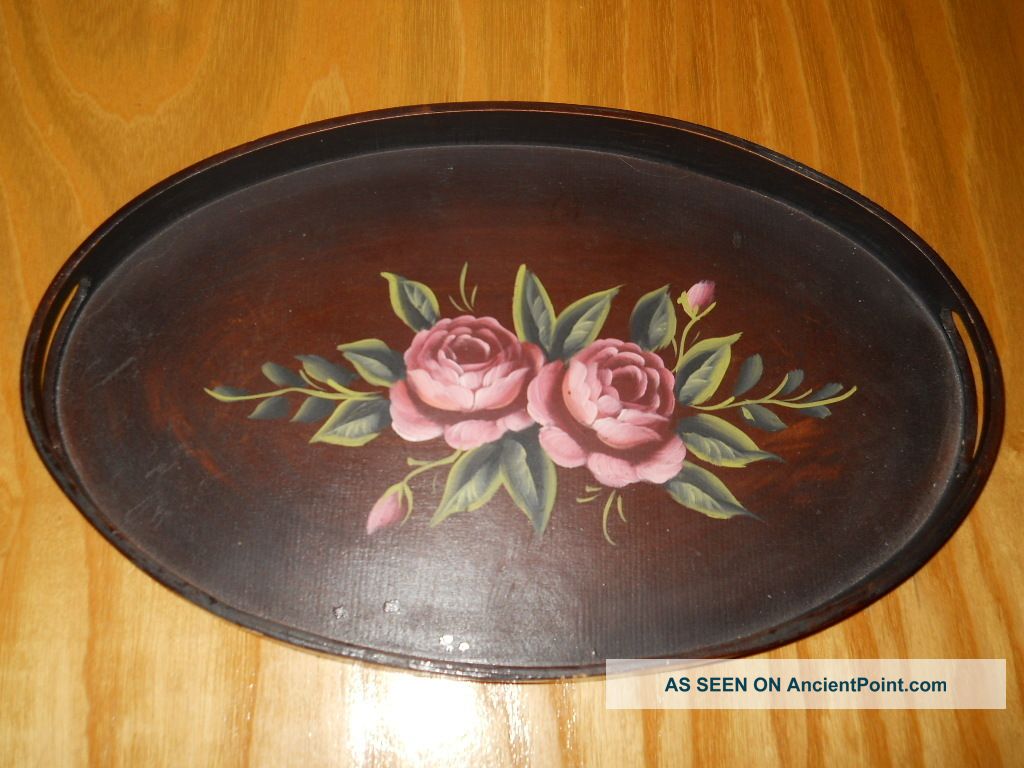 Decorative Hand Painted Wooden Tray Trays photo