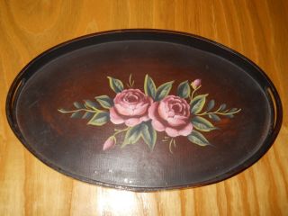 Decorative Hand Painted Wooden Tray photo